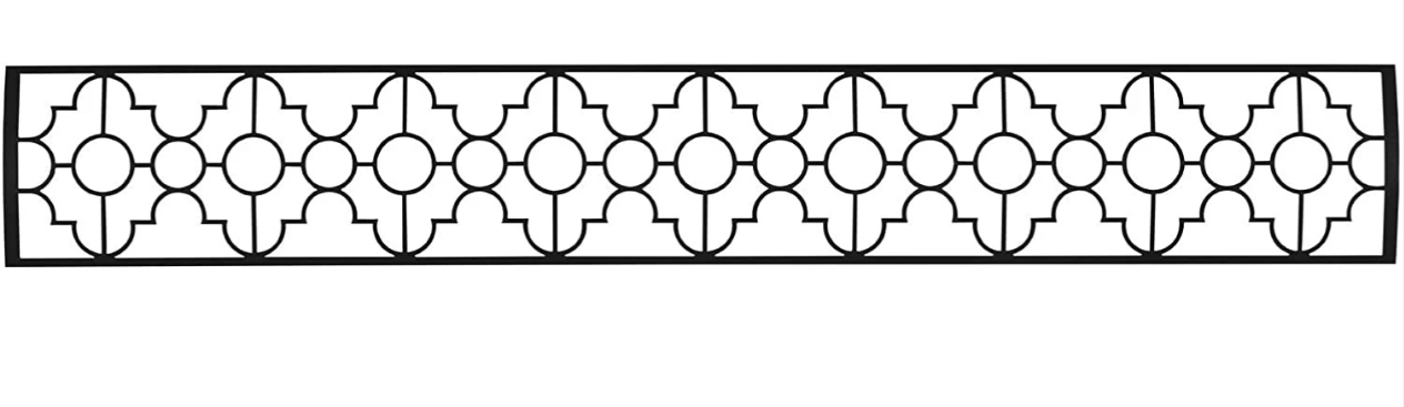 Infratech BL3S48 Single Element Mediterranean Motif Upgrade Kit For 48 Inches Heaters - Black Color Finish