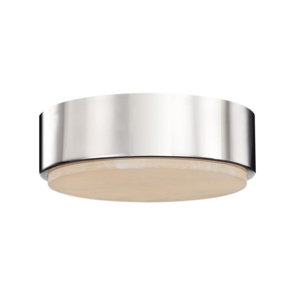 Alora Lighting FM325108PNAR-5CCT Blanco LED 7.88 inch Polished Nickel and Alabaster Flush Mount Ceiling Light