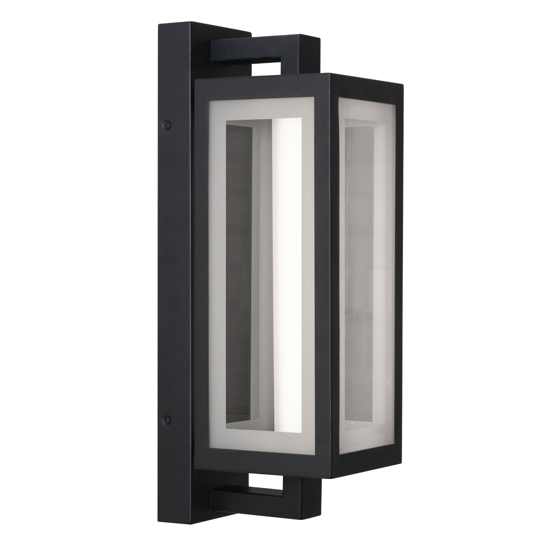 AFX Lighting BLKW0718LAJUDBK-BB Blake 18 Inch LED Outdoor Wall Sconce Light, 120-277V, Watt 20W, Selectable 5CCT , Black Finish with Emergency Battery Backup