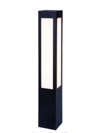 Westgate BOL-602-40-S-MCTP-BK Square Bollard Long Lens, Power And CCT Adjustable 10W/18W/25W , 55lm/W , 35K/40K/50K Black Finish