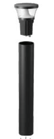 Westgate BOL-G2-SHAFT-9-BK G2 9 Inch Bollard Shaft, Black Finsih