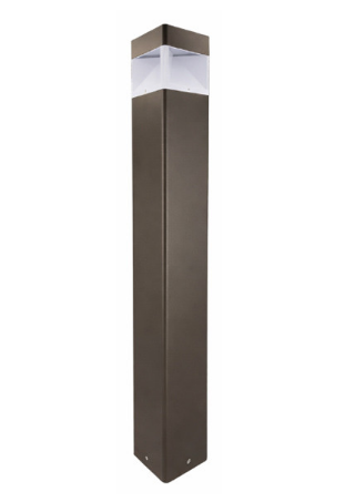 Westgate BOL-G8-100Q-MCTP-BR-WH LED 4-Zone Quadrant Modular Bollard Light G8 Bronze with White Finish Cone Reflector Wattage 10W/18W/25W, 80LM/W, Selectable CCT 30K/40K/50K
