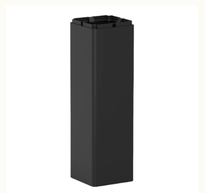 Westgate BOL-G8-SHAFT-26-BK Outdoor G8 26 Inch Black Square Bollard Shaft