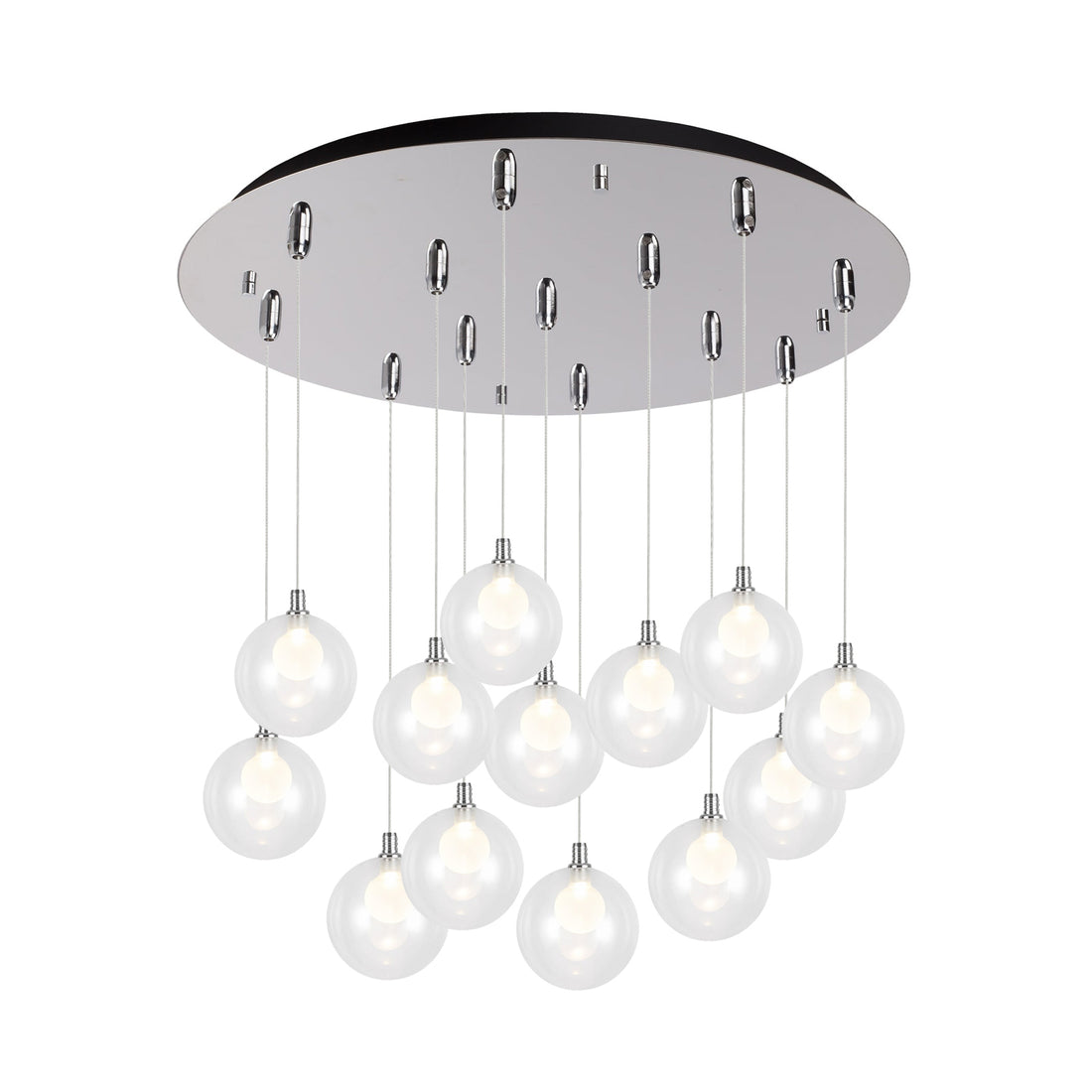 Kuzco Lighting MP3106CH-13 Bolla 6-in 13 Head Multi Pendant Ceiling Light - CCT: 3000K - Finish: Chrome