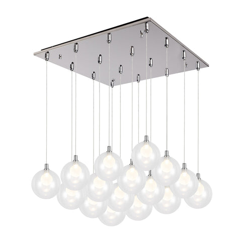 Kuzco Lighting MP3106CH-16 Bolla 6-in 16 Head Multi Pendant Ceiling Light - CCT: 3000K - Finish: Chrome