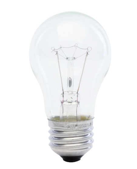 Feit Electric BP40A15/CL/CF Soft White E26 Base Clear A15 Dimmable Incandescent Light Bulb, Color Temperature 2700K, Wattage 40W, Voltage 120V