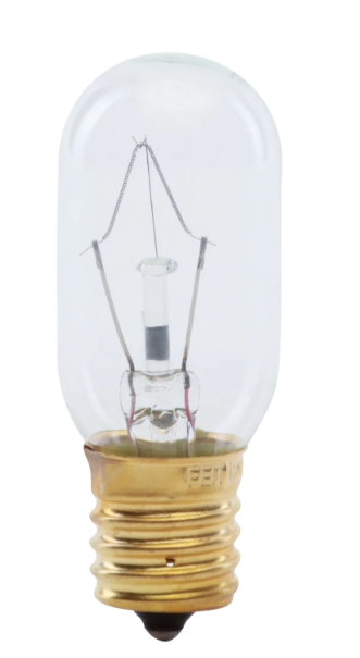 Feit Electric BP40T8N/MW/CAN 40W Soft White (2700K) E17 Shape T8 Base Clear Incandescent Dimmable Microwave Light Bulb, Color Temperature 2700K, Wattage 40W, Voltage 120V