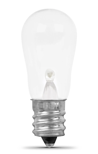 Feit Electric BP6S6/827/LED/2 6W Equivalent Soft White S6 Special Use LED Light Bulb, Color Temperature 2700K, Wattage 0.12W, Voltage 120V - 2 Pack