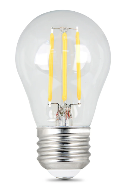 Feit Electric BPA1525/927CA/FIL/2 25W Replacement A15 Soft White Filament LED, Color Temperature 2700K, Wattage 2.7W, Voltage 120V Pack-2