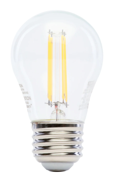 Feit Electric BPA1540/827/LED/2 40W Replacement A15 Dimmable Soft White Glass Filament, Color Temperature 2700K, Wattage 4.5W, Voltage 120V Pack 2