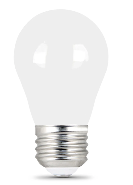 Feit Electric BPA1540W927CAFIL2/RP 40W Replacement A15 Dimmable Soft White Frost Filament Color Temperature 2700K, Wattage 5W, Voltage 120V Pack 2