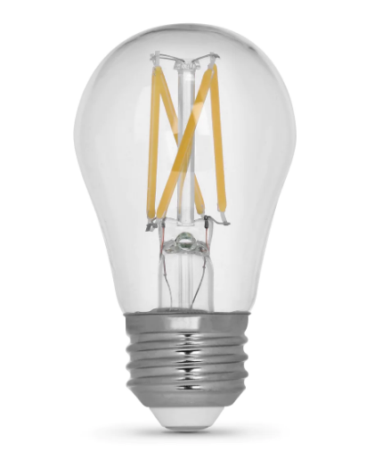 Feit Electric BPA1560950CAFIL/2/RP 60W Replacement Bright White A15 Dimmable Enhance Glass Filament LED Light Bulb, Color Temperature 5000K. Wattage 8.3W, Voltage 120V - 2 Pack