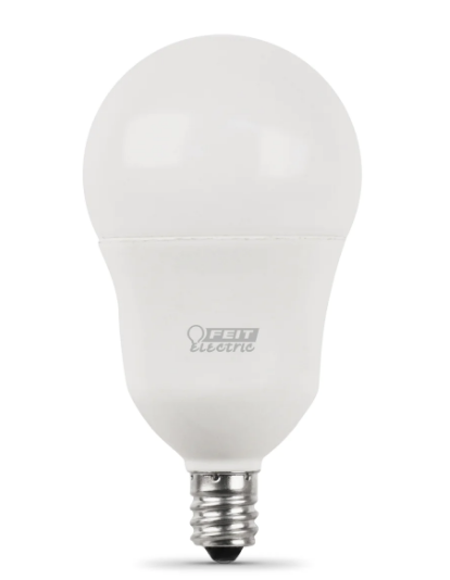 Feit Electric BPA1560C/930CA/2/6 60W Replacement Bright White A15 E12 Base Dimmable LED Candelabra Bulb, Color Temperature 3000K. Wattage 8.3W, Voltage 120V - 6-2 Pack