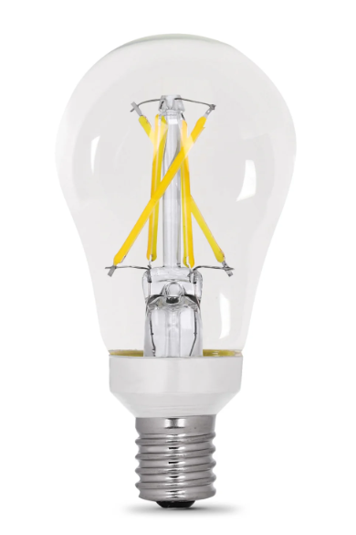 Feit Electric BPA1560N/950CAFIL2/6 60W Replacement E17 Base A15 Daylight Filament LED Light Color Temperature 5000K, Wattage 8.3W, Voltage 120V Pack 6
