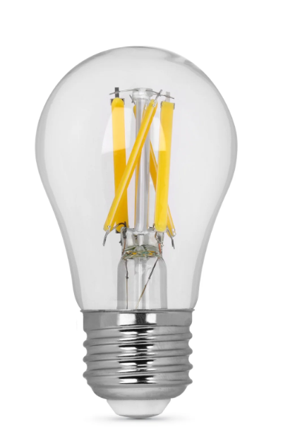 Feit Electric BPA1575930CAFIL/2/RP 75W Replacement A15 Dimmable Enhance Bright White Filament LED Light Color Temperature 3000K, Wattage 10W, Voltage 120V 6 Pack 12 Bulbs
