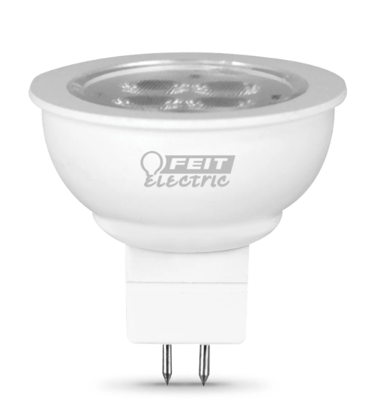 Feit Electric BPLVBAB/830CA/HDRP 20-Watt Equivalent Bright White (3000K) MR16 GU5.3 Bi-Pin Base Landscape LED Light Bulb Color Temperature 3000K, Wattage 2.9W, Voltage 12V Pack 1