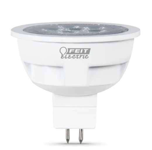 Feit Electric BPLVEXN/830CA/HDRP/6 50W Replacement Bright White MR16 GU5.3 Reflector LED Light Bulb, Color Temperature 3000K, Wattage 6.4W, Voltage 12V - 6 Pack