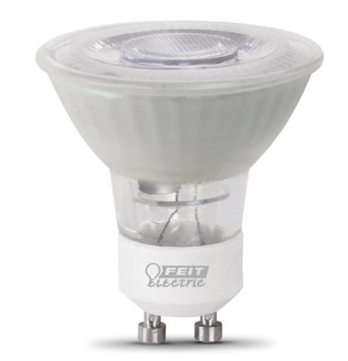 Feit Electric BPMR16IFGU10500930CA 50W Replacement Bright White MR16 GU10 Dimmable LED Enhance Mini Split Reflector, Color Temperature 3000K, Wattage 6W, Voltage 120V