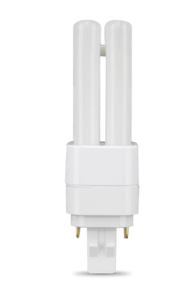 Feit Electric BPPLD13/827/LED/HDRP 13W Equivalent Soft White GX23-2 Base (PL Replacement) Quad Tube LED Light Bulb, Color Temperature 2700K, Wattage 6.7W