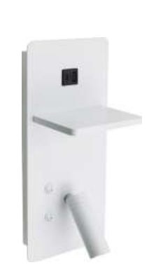 Westgate BRL-SV-WH Surface Vertical Side Beside Reading Lamps W/ Backlight, Wireless Charging & USB Portable, Color Temperature 3000K, Lumens 500LM, White Finish