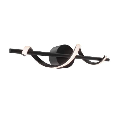 DALS Lighting BRV24-CC-BK Spin 24" LED Wall Sconce / Vanity Light - CCT Selectable - 120V - Black Finish