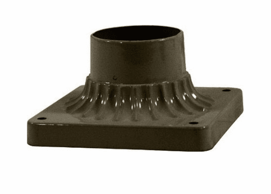 Dabmar Lighting BS222-BZ 3" Surface Mounted Base Round Post, Bronze Finish