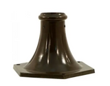 Dabmar Lighting BS300-BZ Outdoor Surface Mounted Base for 3" Round Post, Bronze Finish