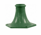 Dabmar Lighting BS300-VG Outdoor Surface Mounted Base for 3" Round Post, Verde Green Finish