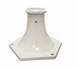Dabmar Lighting BS300-W Outdoor Surface Mounted Base for 3" Round Post, White Finish