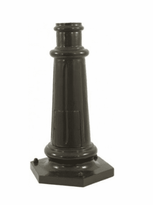 Dabmar Lighting BS350-BZ Outdoor Surface Mounted Base for 3" Round Post, Bronze Finish