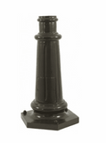 Dabmar Lighting BS350-BZ Outdoor Surface Mounted Base for 3" Round Post, Bronze Finish