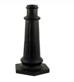 Dabmar Lighting BS350-B Outdoor Surface Mounted Base for 3" Round Post, Black Finish