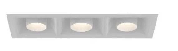 Eurofase Lighting BVOR3T01SGSGG1527WCL 45W Bravo LED w/ Trim, S.Gimbal, 3-Light, Wide, 120V-277V, 2700K, Black, Clear Finish