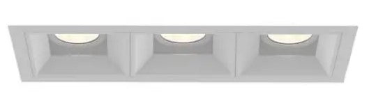 Eurofase Lighting BVOR3T02RFRFF1527WCL 45W Bravo LED w/ Trim, 3-Light, Wide, 120V-277V, 2700K, White, Clear Finish