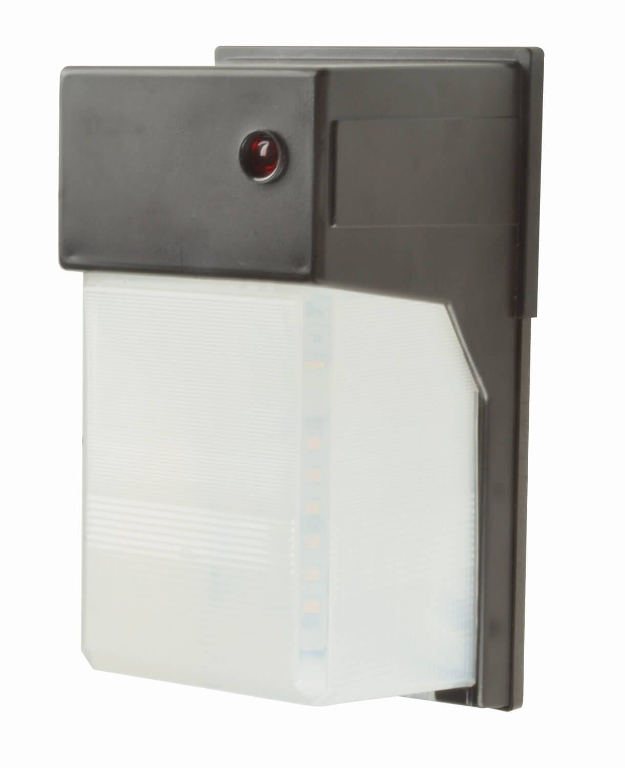 AFX Lighting BWSW2400L41RB 11 Inch Tall LED Outdoor Security Light In Bronze With Frosted Polycarbonate Diffuser