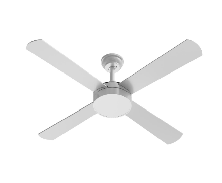 AFX Lighting BYTN524LACWHWH-WS Bryant 52 Inch Ceiling Fan, AC, White Finish, Included Wall Switch