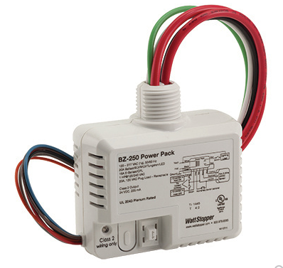 Wattstopper BZ-250 Output Lighting and Plug Load Flex Control Power Pack, 120/277 VAC 50/60 Hz Input 24 VDC 225 mA