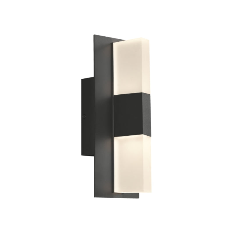 Visual Comfort Architectural 700OWLYT82712DBUNVS Modern 12" Lyft LED Outdoor Wall Light - CCT : 2700K - Lens Color: Diffuser - Finish: Black