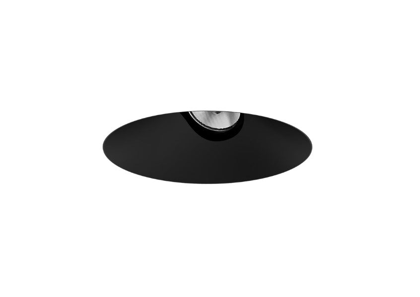 Visual Comfort Architectural ENCL3RRL-L15WD31AI-B Modern Entra CL 3" Round Adjustable Flangeless IC Airtight Trim / Remodel Housing - CCT: 3000K-1800K - 15W - Reflector Finish: Black