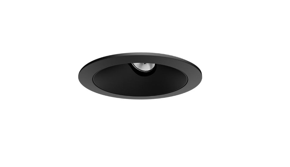 Visual Comfort Architectural ENCL3RRF-L12WD31AI-B-B Modern Entra CL 3" Round Adjustable Flanged IC Airtight Trim / Remodel Housing - CCT: Warm Dim(3000K-1800K) - 12W - Reflector/Baffle Color: Black - Finish: Black