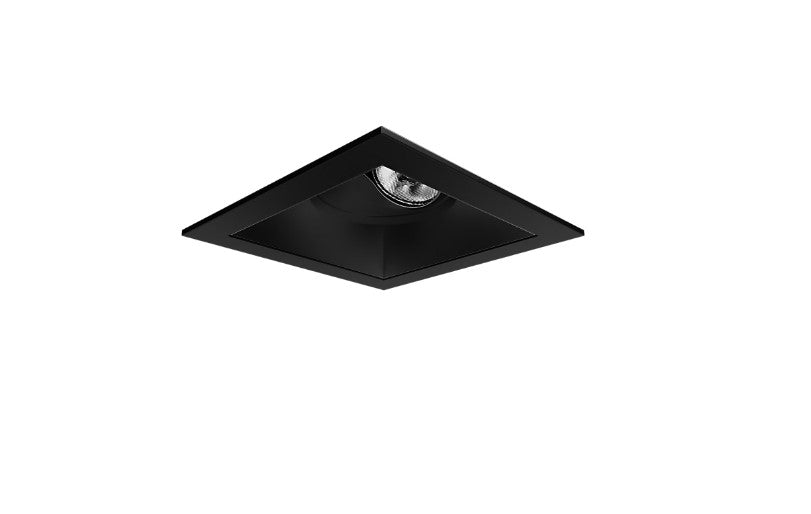 Visual Comfort Architectural ENCL3SRF-L15930AI-B-B Modern Entra CL 3" Square Adjustable Flanged IC Airtight Trim / Remodel Housing - CCT: 3000K - 15W - Reflector Finish: Black - Trim Finish: Black