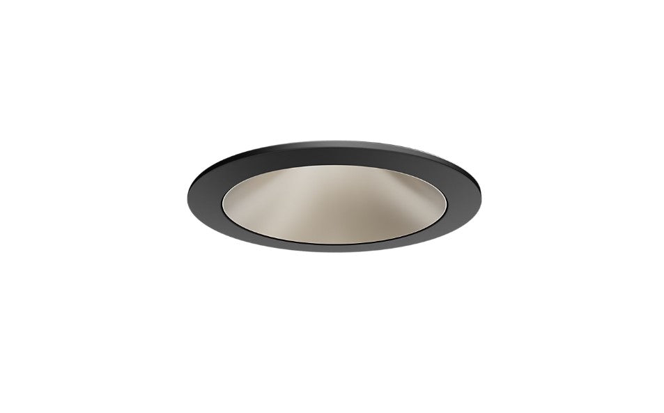 Visual Comfort Architectural ENCL3RRF-L12935DI-C-B Modern Entra CL 3" Round Fixed Downlight Flanged IC Airtight Trim / Remodel Housing - CCT: 3500K - 12W - Reflector/Baffle Color: Champagne- Finish: Black