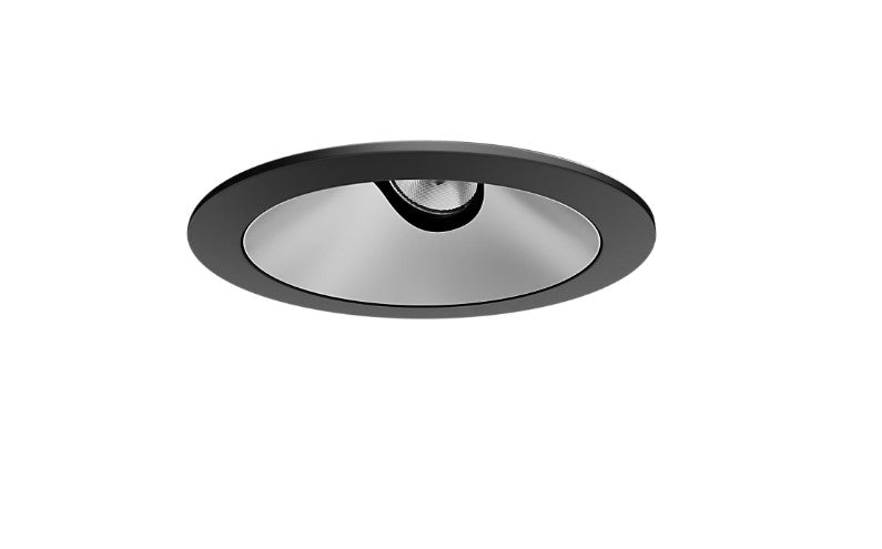 Visual Comfort Architectural ENCL3RRF-L12930AI-S-B Modern Entra CL 3" Round Adjustable Flanged IC Airtight Trim / Remodel Housing - CCT: 3000K - 12W - Reflector/Baffle Color: Silver - Finish: Black