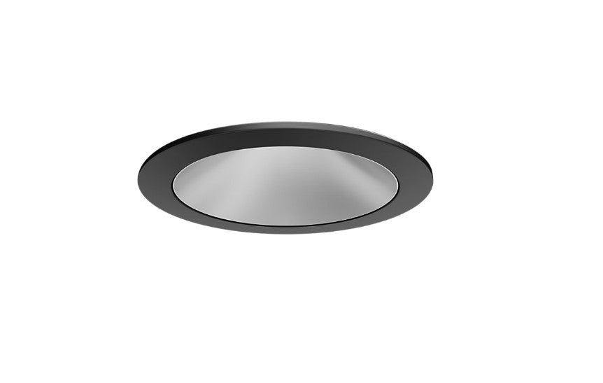 Visual Comfort Architectural ENCL3RRF-L12927DI-S-B Modern Entra CL 3" Round Fixed Downlight Flanged IC Airtight Trim / Remodel Housing - CCT: 2700K - 12W - Reflector/Baffle Color: Silver - Finish: Black
