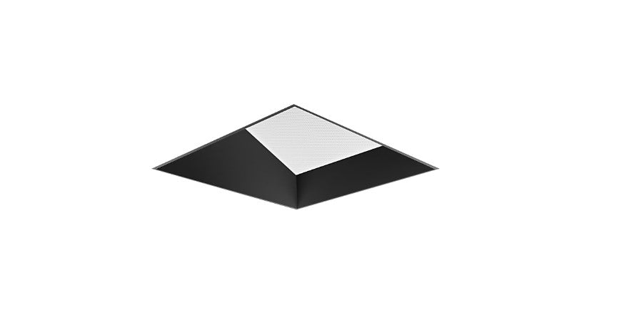 Visual Comfort Architectural ENCL3SRL-L15930WI-B Modern Entra CL 3" Square Wall Wash Flangeless IC Airtight Trim / Remodel Housing - CCT: 3000K - 15W - Reflector Finish: Black