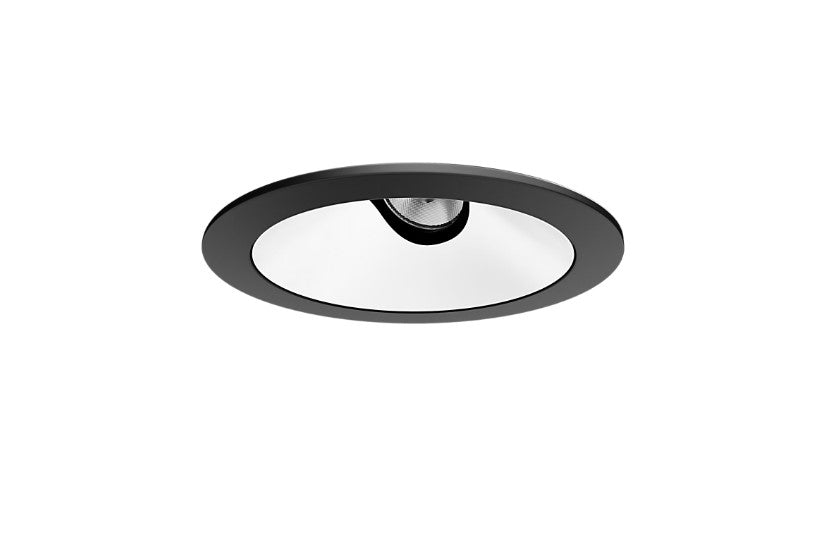Visual Comfort Architectural ENCL3RRF-L12927AI-W-B Modern Entra CL 3" Round Adjustable Flanged IC Airtight Trim / Remodel Housing - CCT: 2700K - 12W - Reflector/Baffle Color: Black - Finish: White