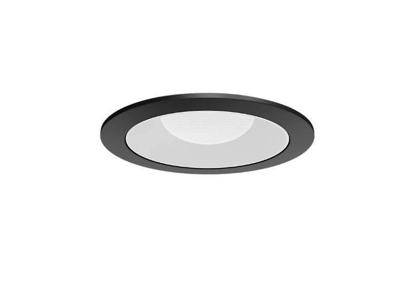 Visual Comfort Architectural ENCL3RRF-L12WD31WI-W-B Modern Entra CL 3" Round Wall Wash Flanged IC Airtight Trim / Remodel Housing - CCT: 3000K-1800K - 12W - Reflector/Baffle Color: White - Finish: Black