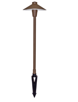 Dabmar Lighting LV13-L3-AMB-VG Large Top Cast Aluminum G4 LED Path Light Amber, Wattage 3W, Voltage 12V, Verde Green Finish