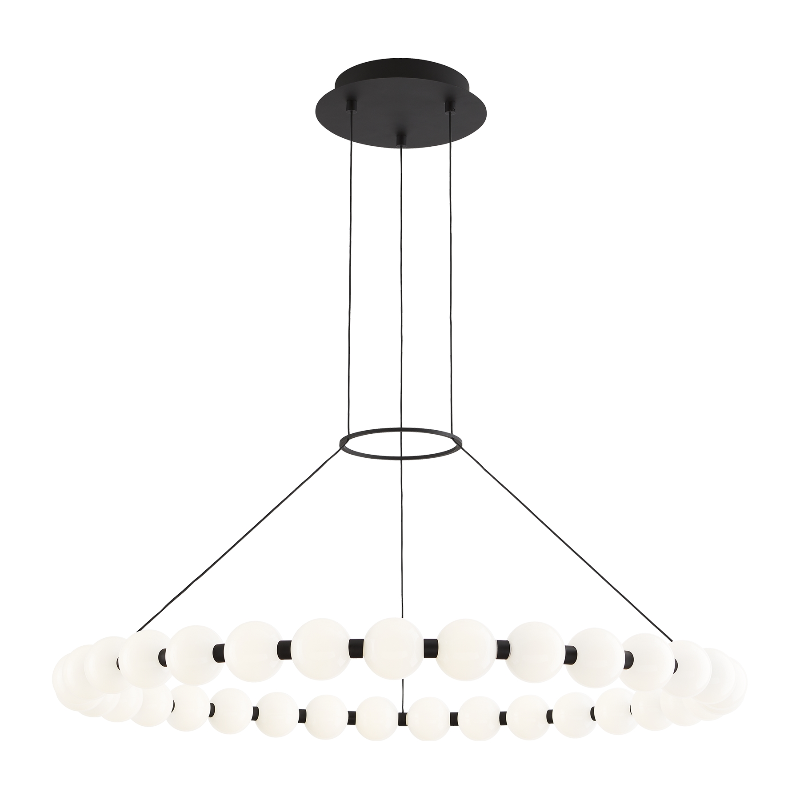 Visual Comfort Architectural 700OBT36B-LED927 Modern 36" Orbet 33-lt LED Chandelier Ceiling Light - 120-277V - CCT: 2700K - Finish: Nightshade Black