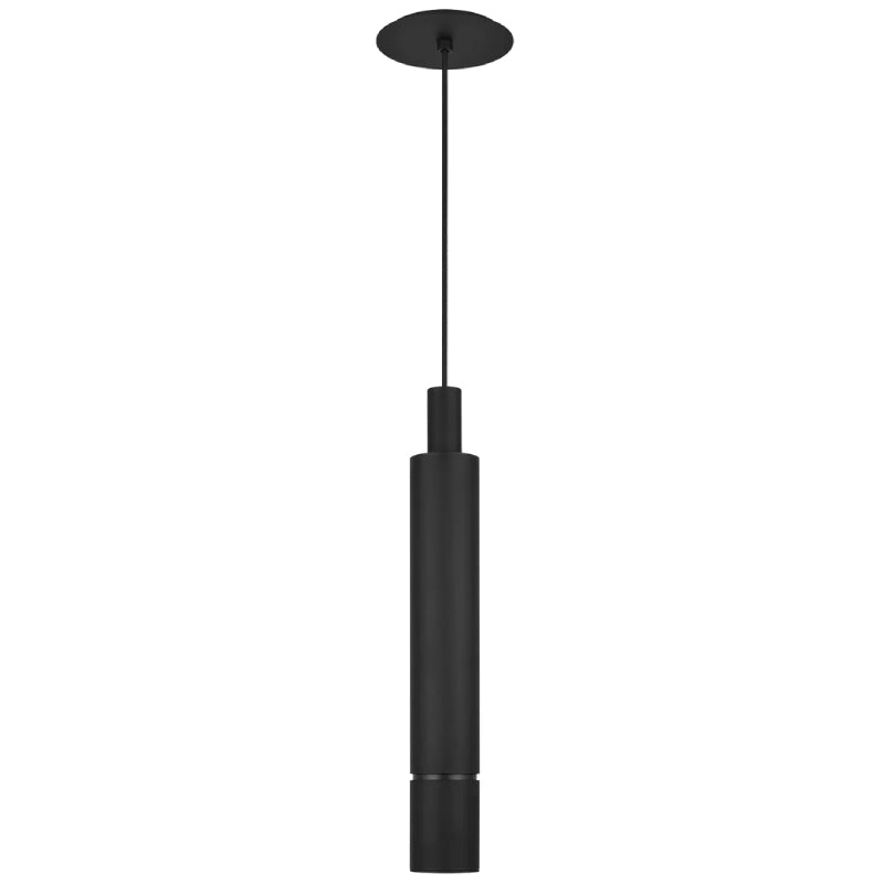 Visual Comfort Architectural 700TDSOT21B-LED927 Modern Mick De Giulio Sottile Large 1-lt 3" Line-Voltage Pendant Ceiling Light - Finish: Nightshade Black